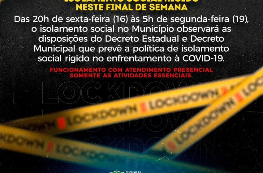 Sábado e Domingo de Lockdowm em Brejo Santo.