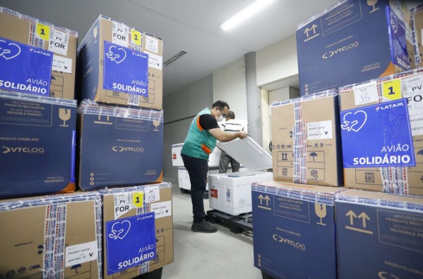  291 mil doses chegam ao Ceará para continuar imunização contra Covid-19