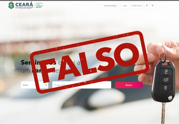  Detran-CE alerta para a existência de perfil FALSO de leilões