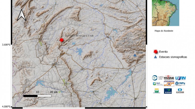  Tremores de terra são registrados em Tianguá e Frecheirinha.
