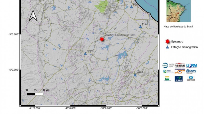  Tremor de terra é registrado em Quixadá