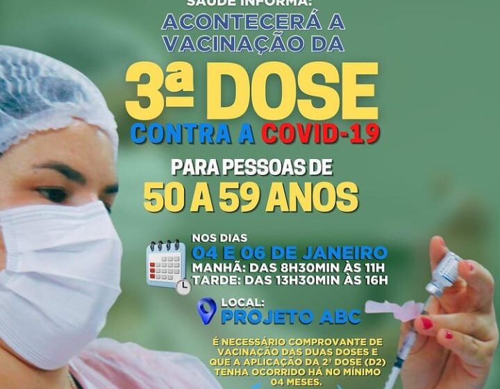 Brejo Santo: 3ª Dose da vacinação contra Covid-19.