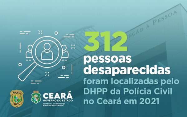  Em 2021, Polícia Civil localizou 312 pessoas desaparecidas no Ceará