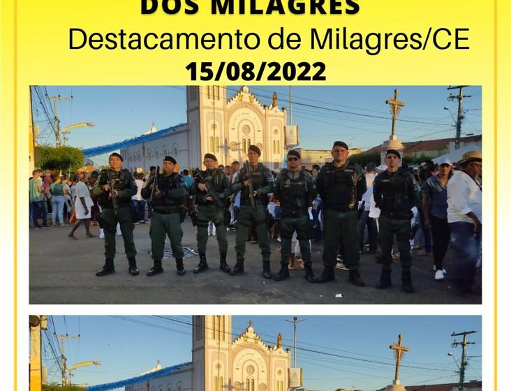 Milagres: Polícia Militar faz segurança da festa do município e nenhuma ocorrência é registrada.