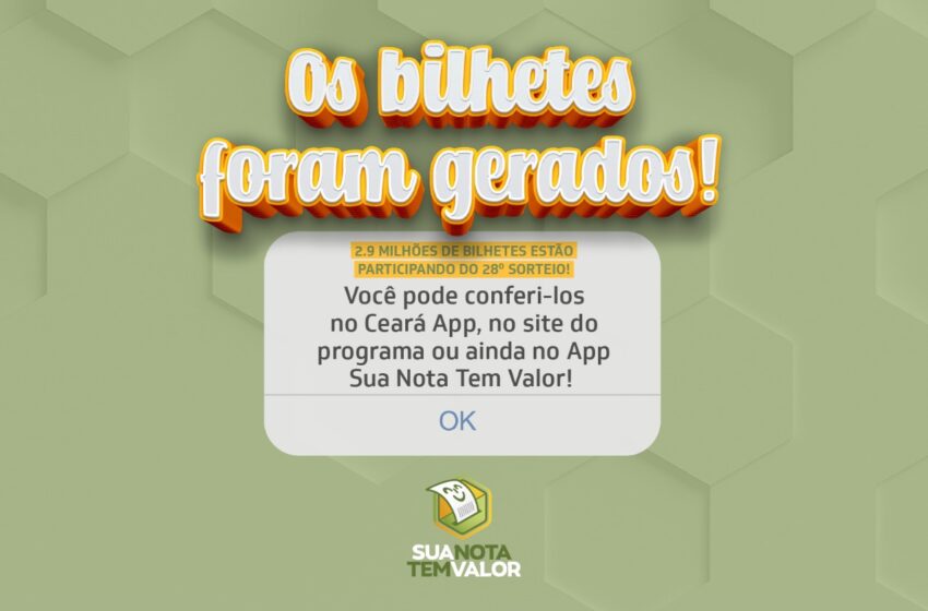  Sua Nota Tem Valor: participantes já podem consultar bilhetes para o 28º sorteio.