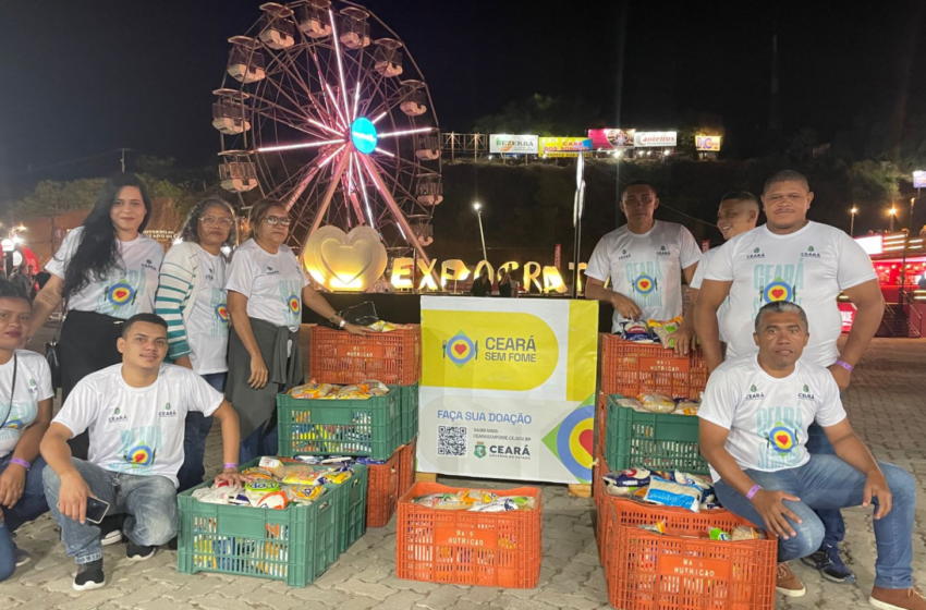  ExpoCrato e Ceará Sem Fome arrecadam mais de uma tonelada de alimentos.