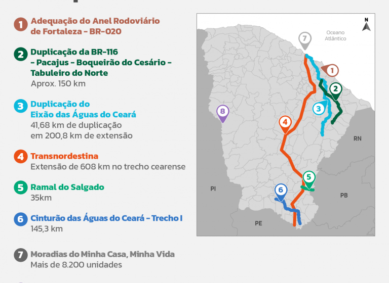  Novo PAC: Ceará terá R$ 73,2 bilhões em obras e equipamentos.