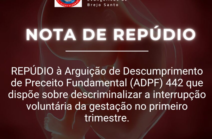  Brejo Santo: OMEBS lança nota de repúdio pela discriminalizacao do Aborto.