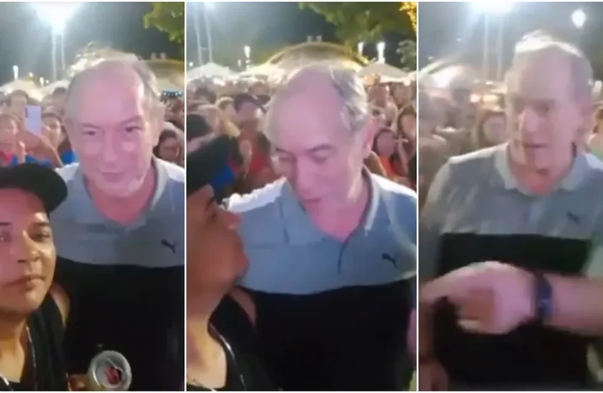  Ciro Gomes dá tapa em rosto de jovem na Praia de Iracema.
