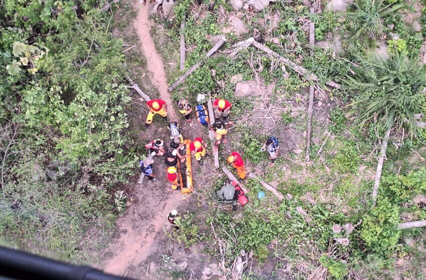  Homem é resgatado em serra após sofrer queda durante corrida de montanha
