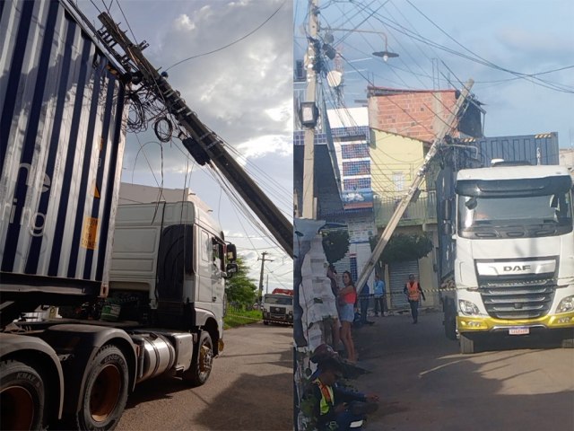  Mauriti: Caminhão que transportava materiais para Powerchina causa acidente.