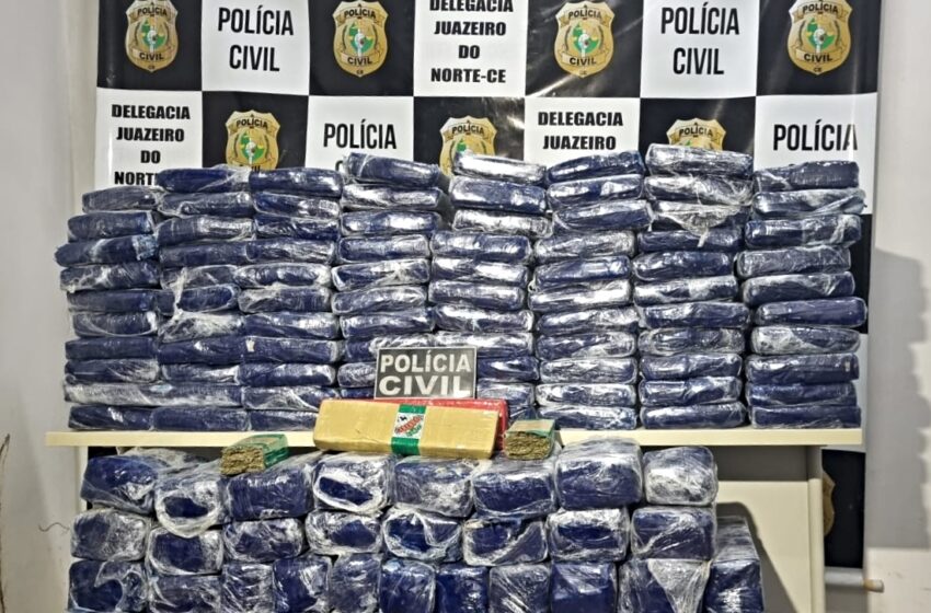  Polícia Civil apreende mais de 300 quilos de maconha com destino ao Cariri.