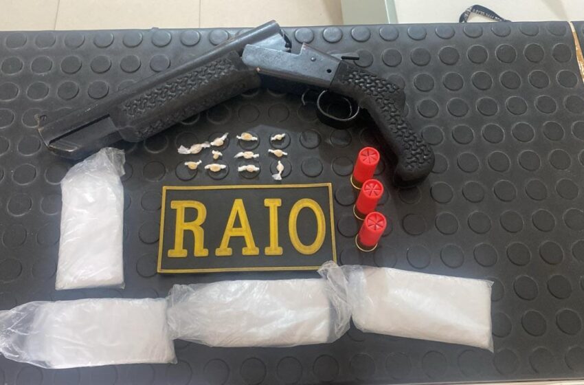 Brejo Santo: RAIO realiza Prisão por droga e porte ilegal de arma de fogo.