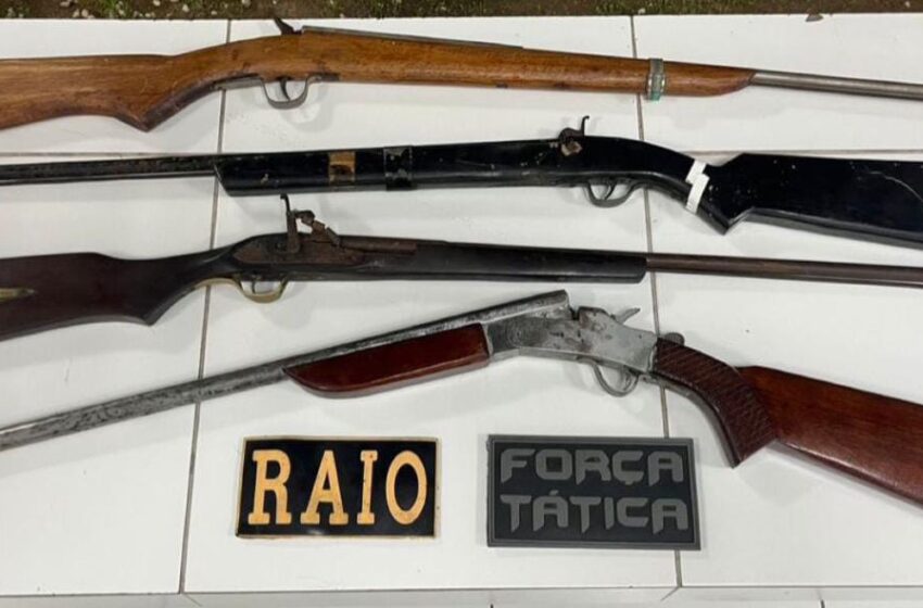 Nova Russas: Equipe RAIO apreende 4 armas de fogo.