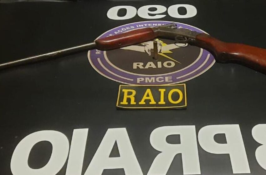 Milagres: Equipe do BPRAIO faz apreensão de arma de fogo.