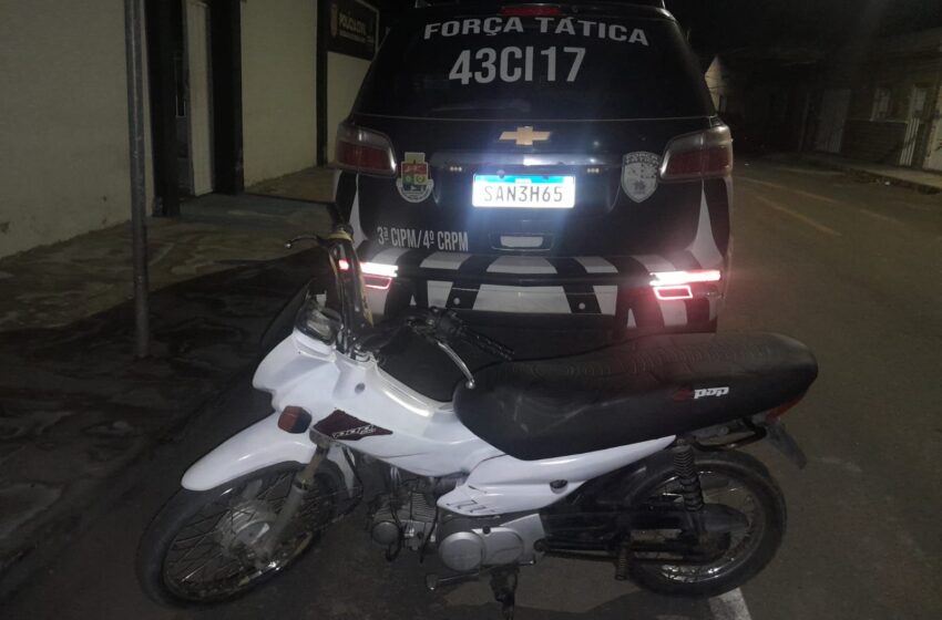 Brejo Santo: Polícia Militar recupera moto roubada.