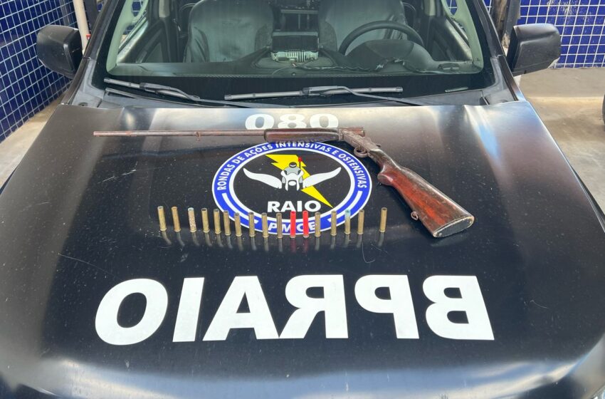 Brejo Santo: BPRAIO apreende arma de fogo na zona Rural.
