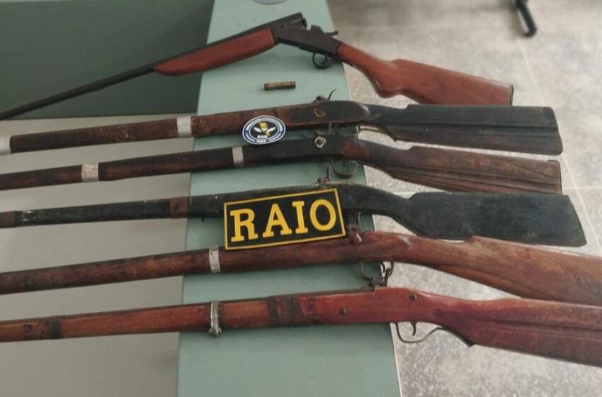 Várzea Alegre: Equipe Raio tira de circulação  mais 05 armas de fogo.