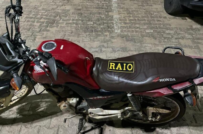 Caririaçu: Equipe RAIO recupera moto roubada