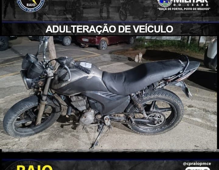 Ipueras: BPRAIO efetua apreensão de moto adulterada.